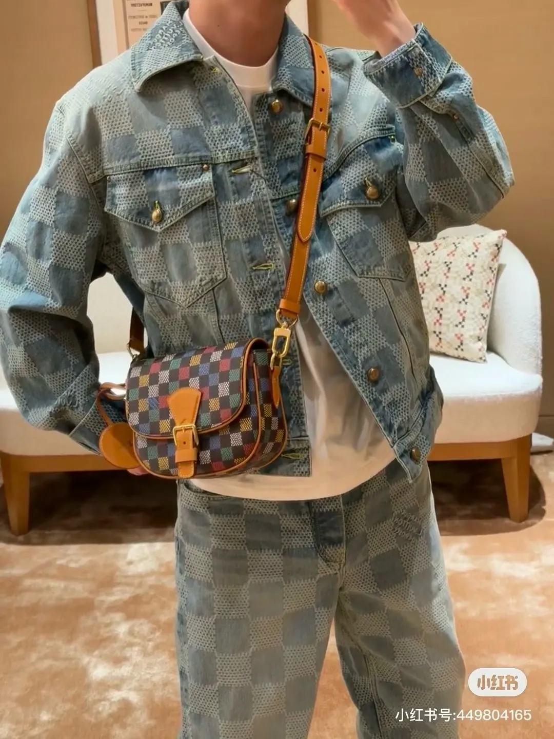 Louis Vuitton/Louis Vuitton checkerboard denim jacket